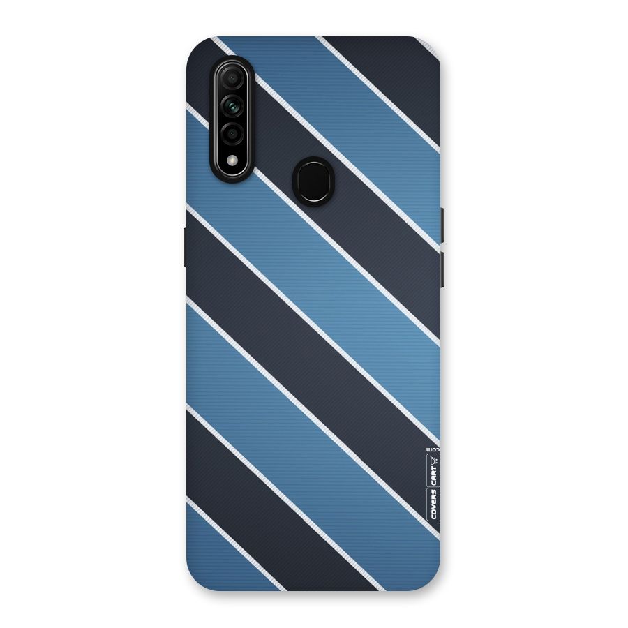 Blue Black Stripes Back Case for Oppo A31