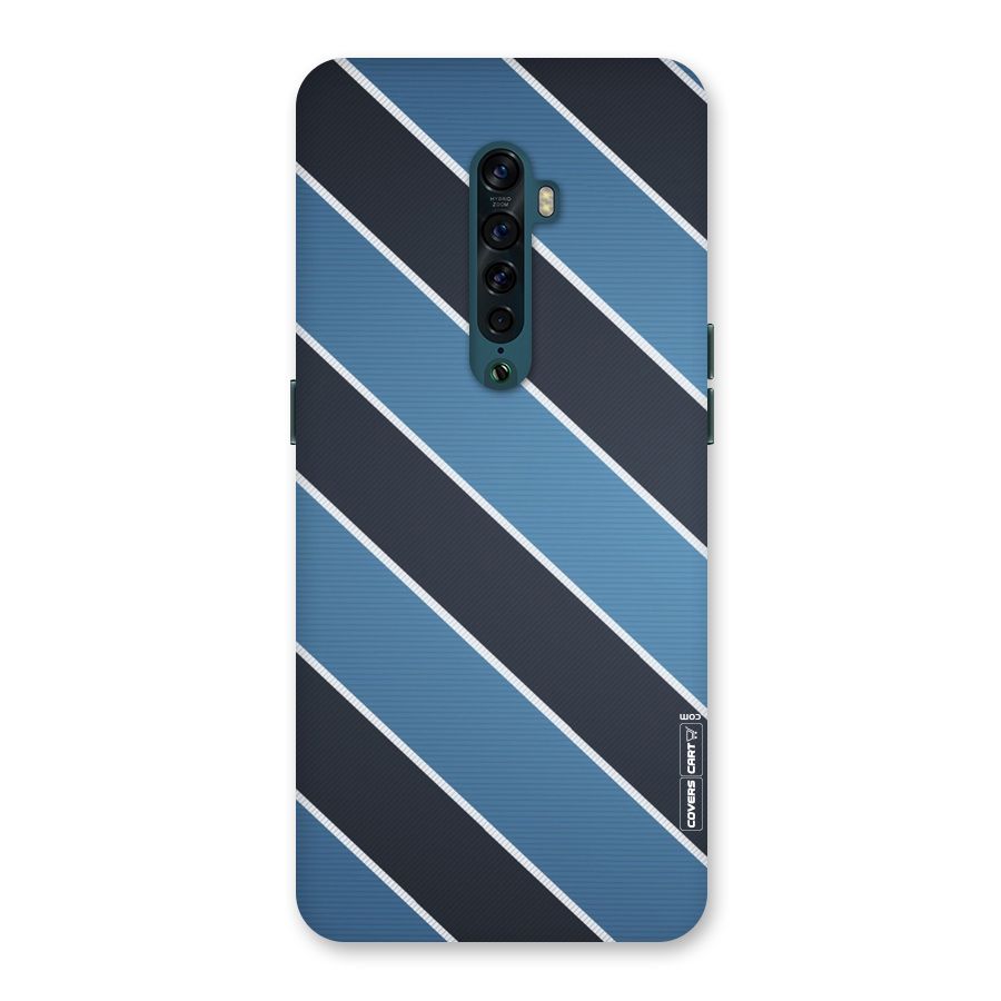 Blue Black Stripes Back Case for Oppo Reno2