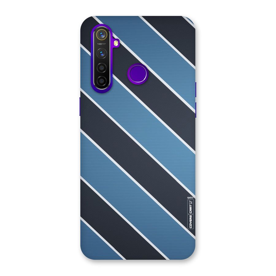 Blue Black Stripes Back Case for Realme 5 Pro