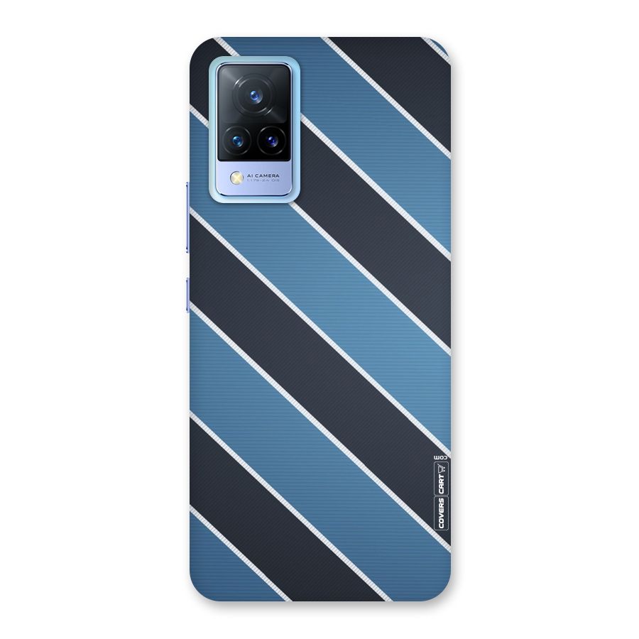 Blue Black Stripes Back Case for Vivo V21 5G