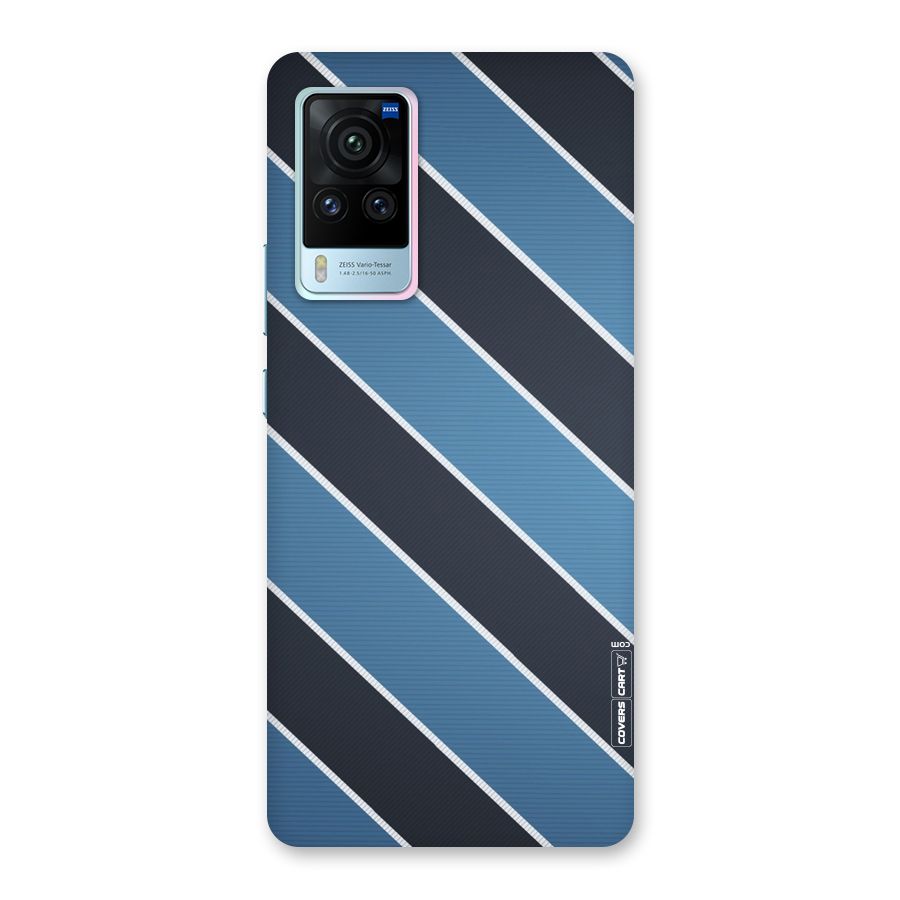 Blue Black Stripes Back Case for Vivo X60 Pro