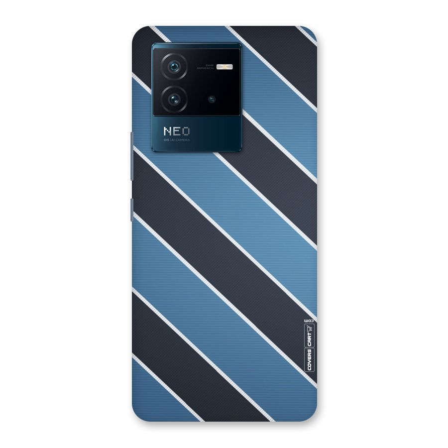 Blue Black Stripes Back Case for Vivo iQOO Neo 6 5G