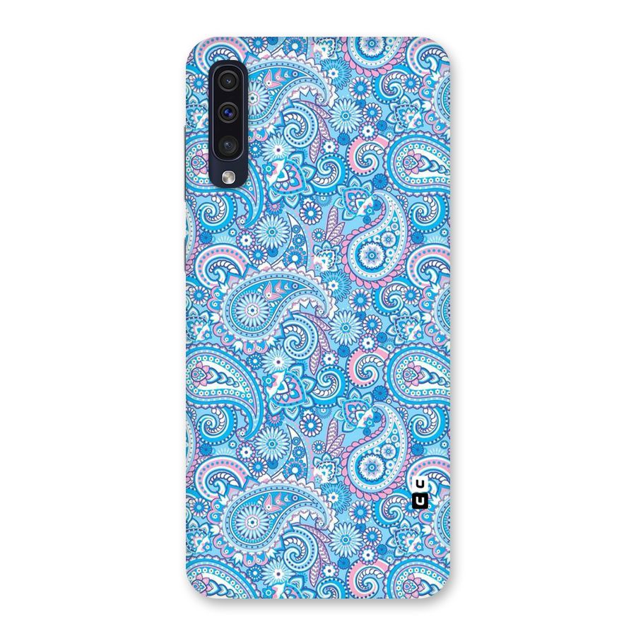 Blue Block Pattern Back Case for Galaxy A50s
