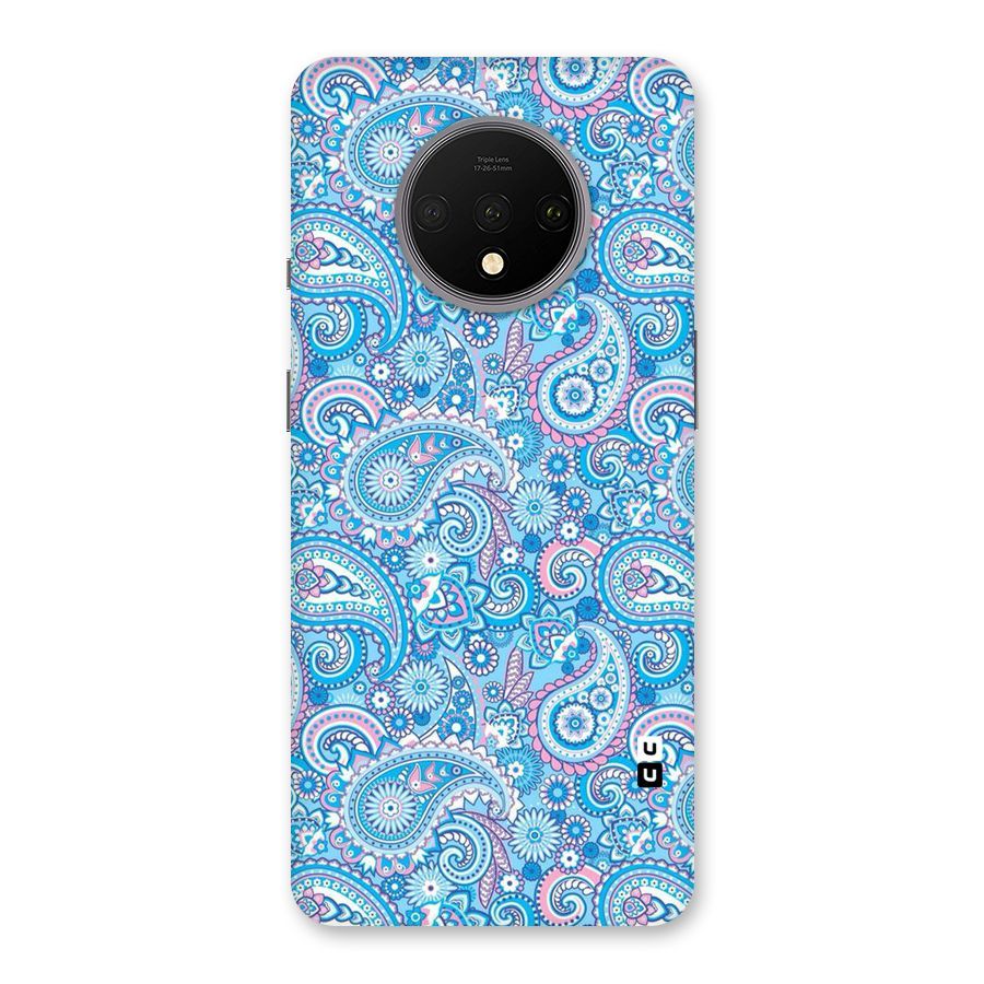 Blue Block Pattern Back Case for OnePlus 7T