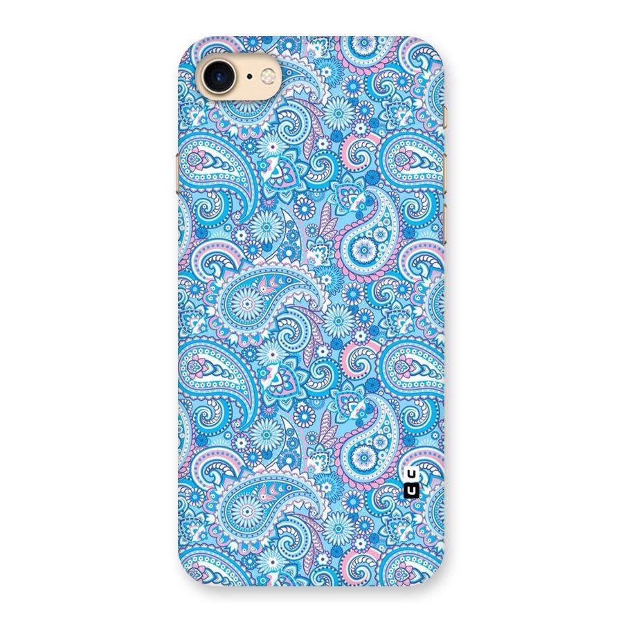 Blue Block Pattern Back Case for iPhone 7
