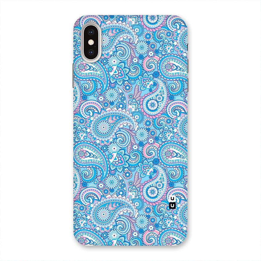 Blue Block Pattern Back Case for iPhone XS Max