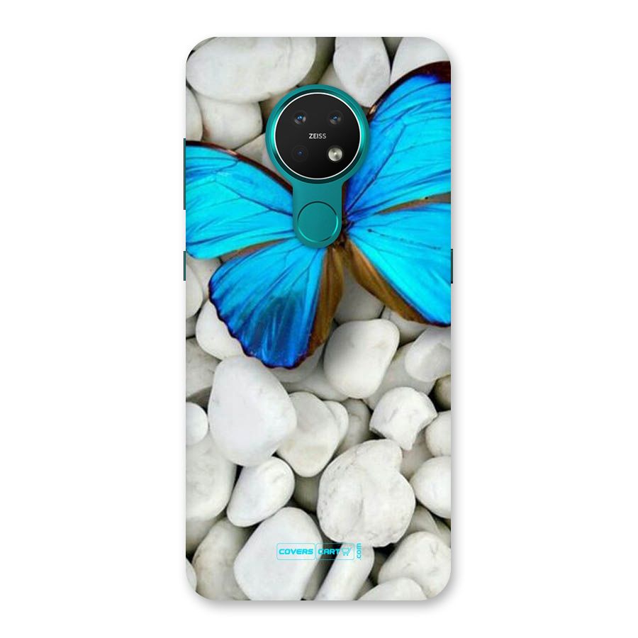 Blue Butterfly Back Case for Nokia 7.2