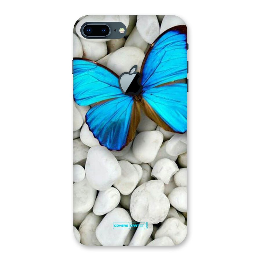 Blue Butterfly Back Case for iPhone 7 Plus Apple Cut