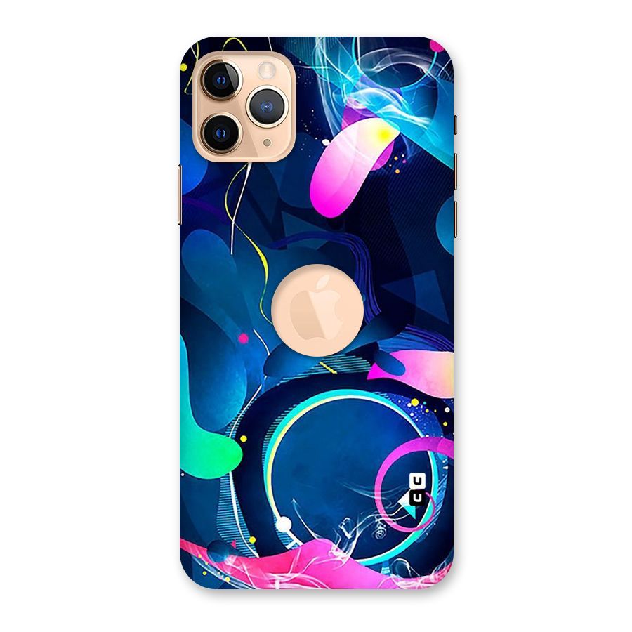 Blue Circle Flow Back Case for iPhone 11 Pro Max Logo Cut