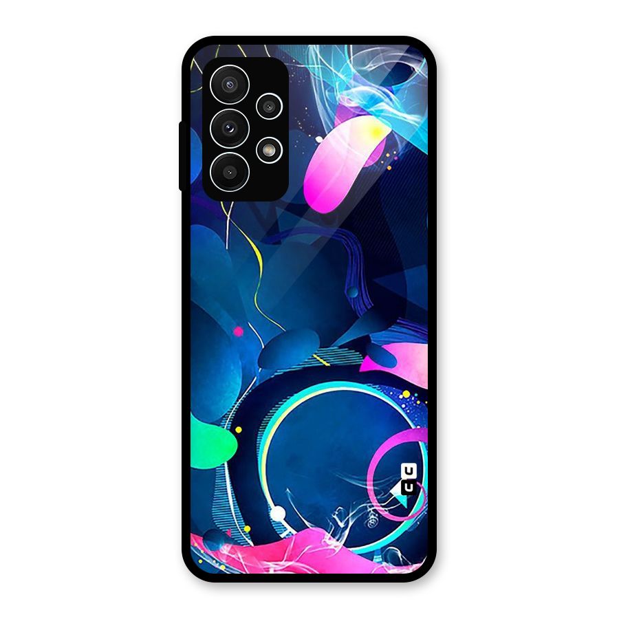 Blue Circle Flow Glass Back Case for Galaxy A23