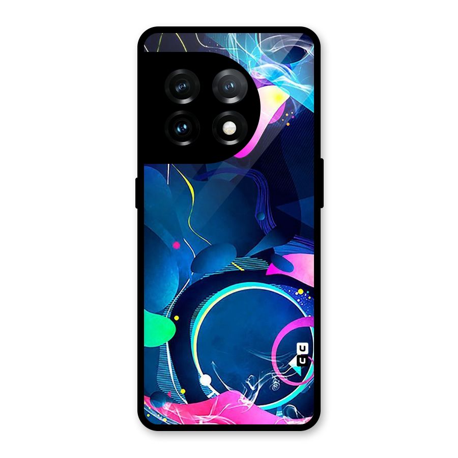 Blue Circle Flow Glass Back Case for OnePlus 11