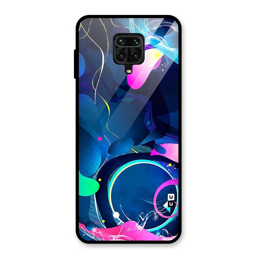 Blue Circle Flow Glass Back Case for Redmi Note 10 Lite
