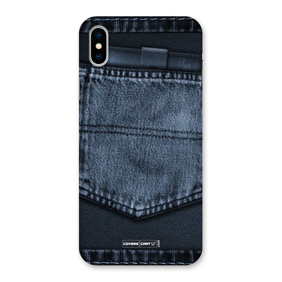 Blue Denim Back Case for iPhone XS