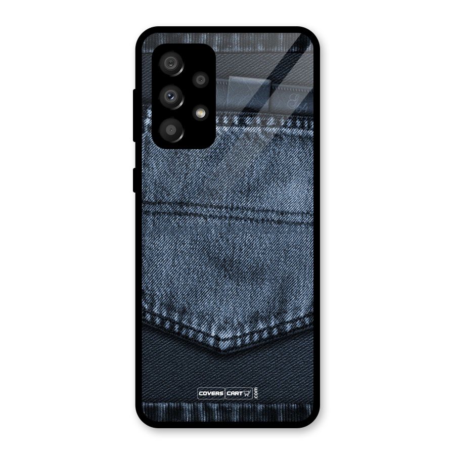 Blue Denim Glass Back Case for Galaxy A32