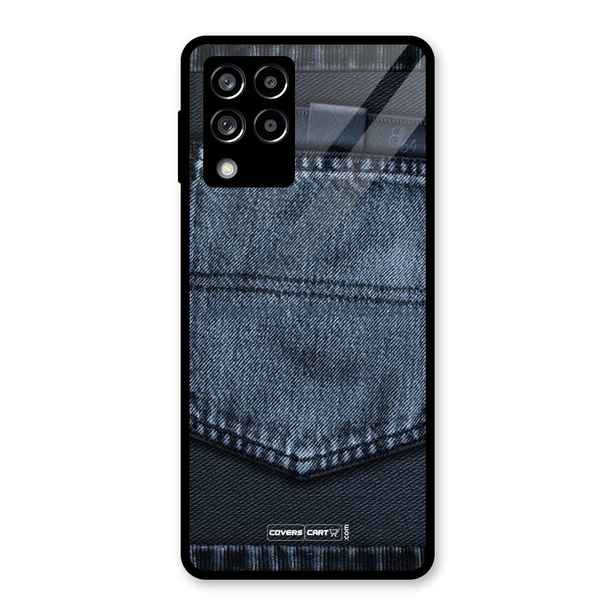 Blue Denim Glass Back Case for Galaxy M53 5G