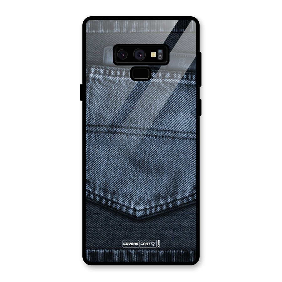 Blue Denim Glass Back Case for Galaxy Note 9