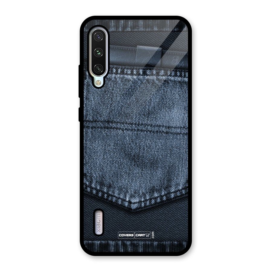 Blue Denim Glass Back Case for Mi A3