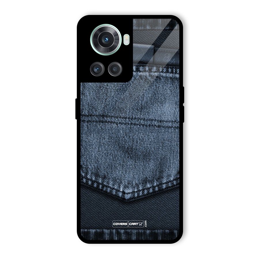 Blue Denim Glass Back Case for OnePlus 10R