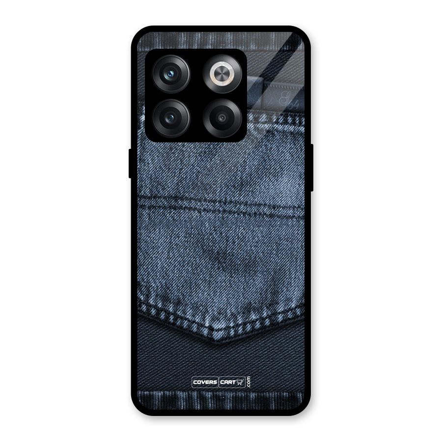 Blue Denim Glass Back Case for OnePlus 10T