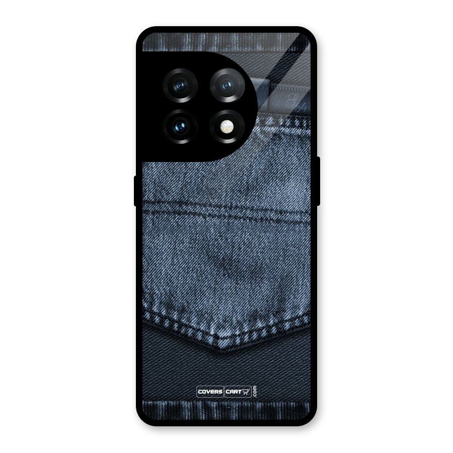 Blue Denim Glass Back Case for OnePlus 11