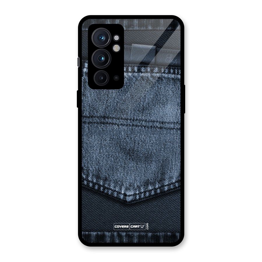 Blue Denim Glass Back Case for OnePlus 9RT 5G
