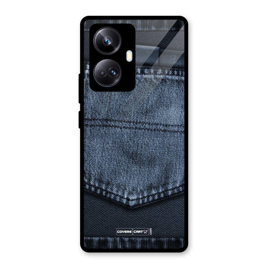 Blue Denim Glass Back Case for Realme 10 Pro Plus