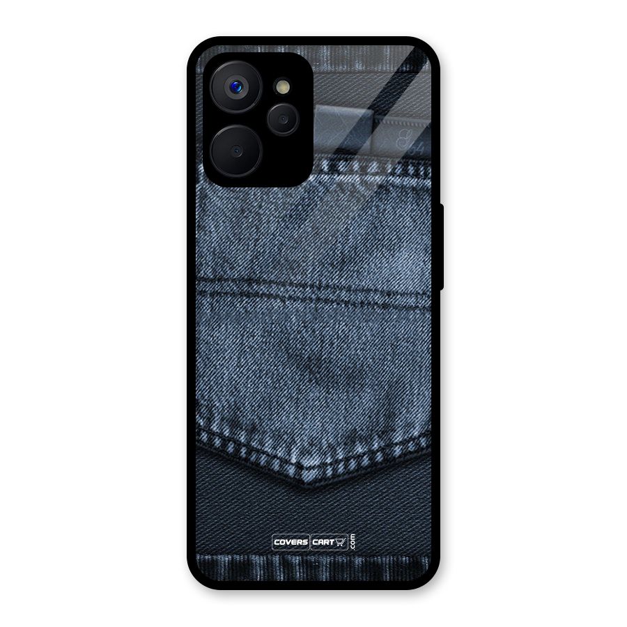 Blue Denim Glass Back Case for Realme 9i 5G