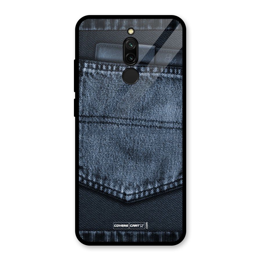 Blue Denim Glass Back Case for Redmi 8