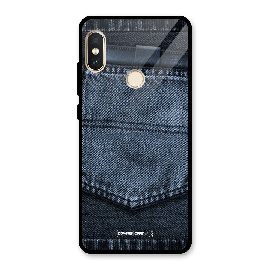 Blue Denim Glass Back Case for Redmi Note 5 Pro