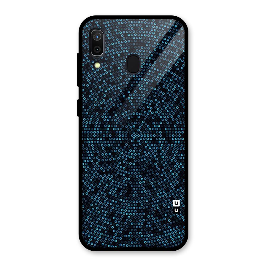 Blue Disco Lights Glass Back Case for Galaxy A30