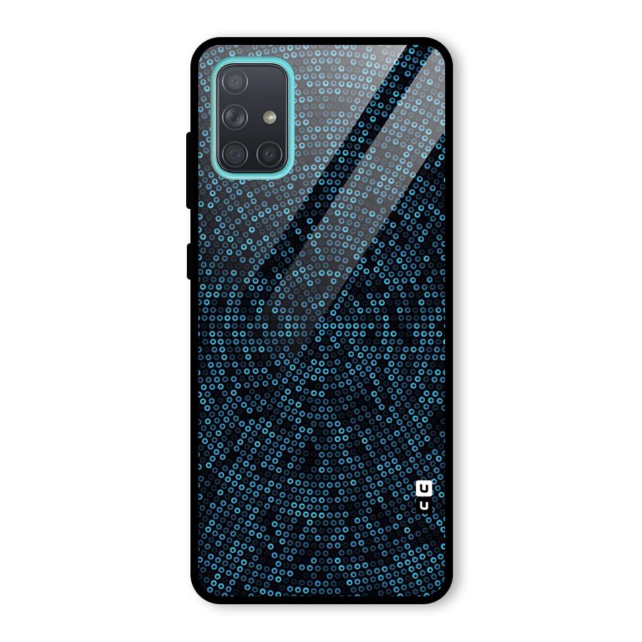 Blue Disco Lights Glass Back Case for Galaxy A71