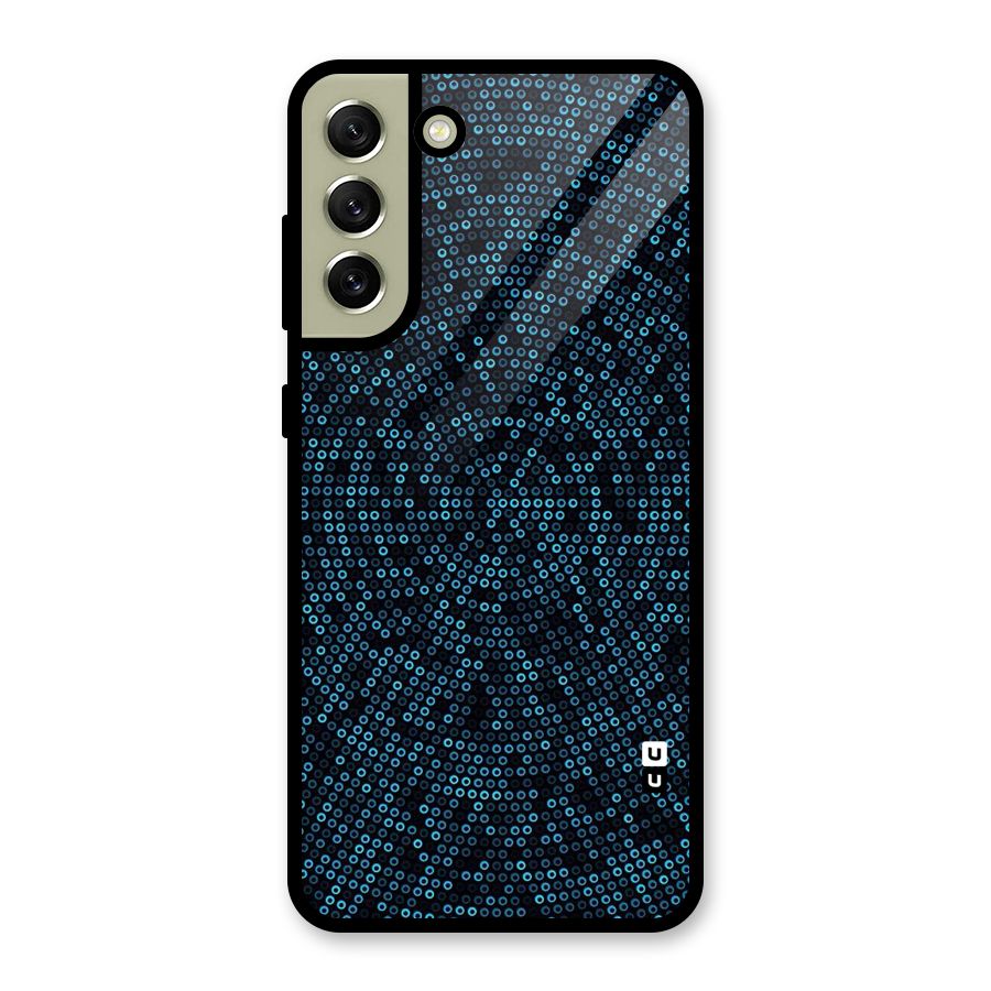 Blue Disco Lights Glass Back Case for Galaxy S21 FE 5G