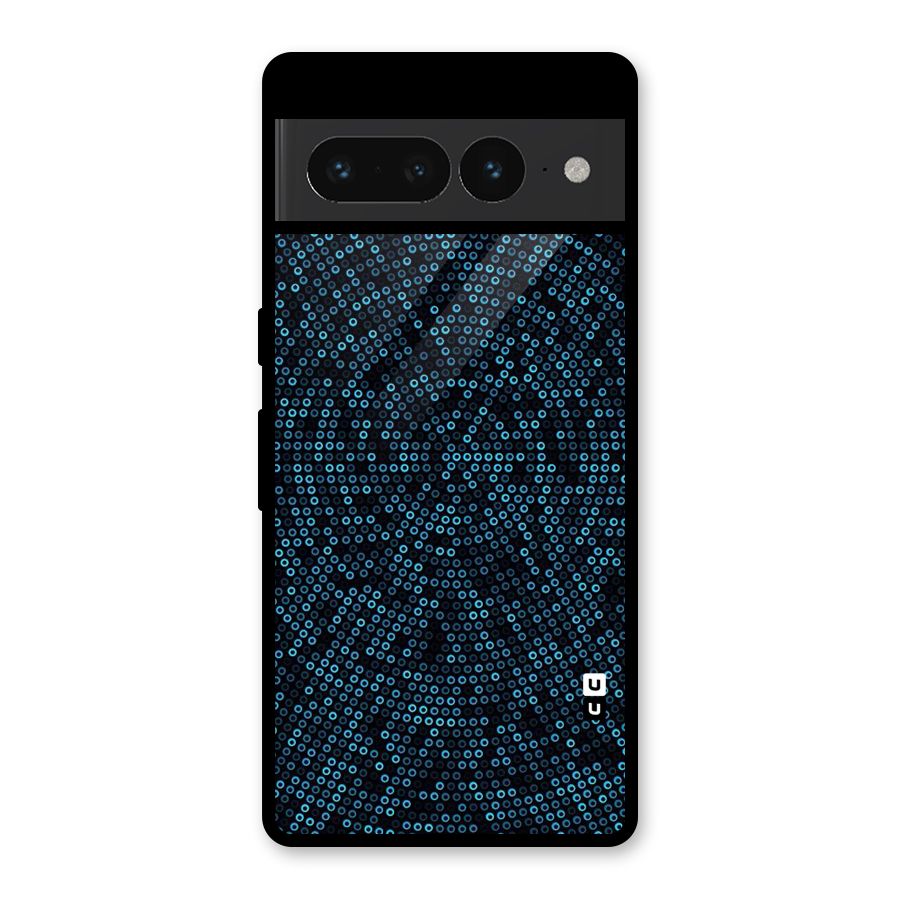 Blue Disco Lights Glass Back Case for Google Pixel 7 Pro