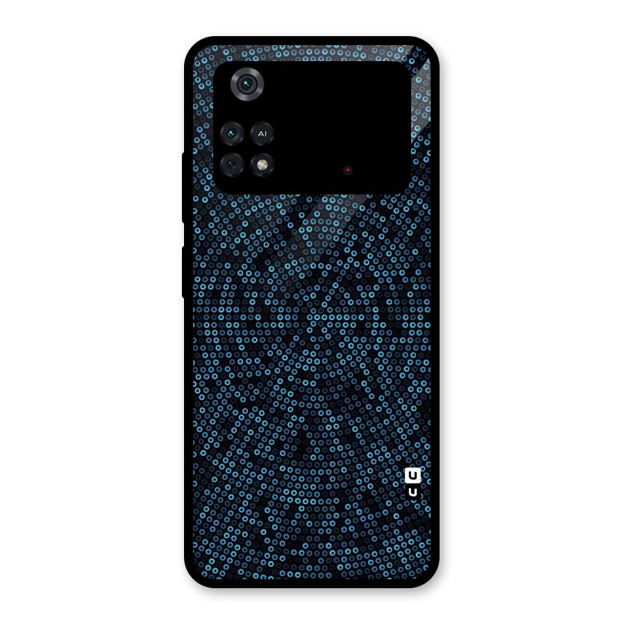 Blue Disco Lights Glass Back Case for Poco M4 Pro 4G