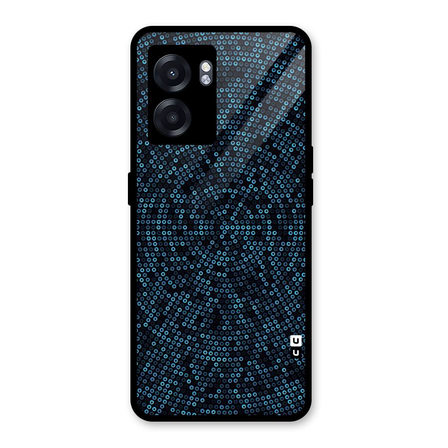 Blue Disco Lights Glass Back Case for Realme Narzo 50 5G