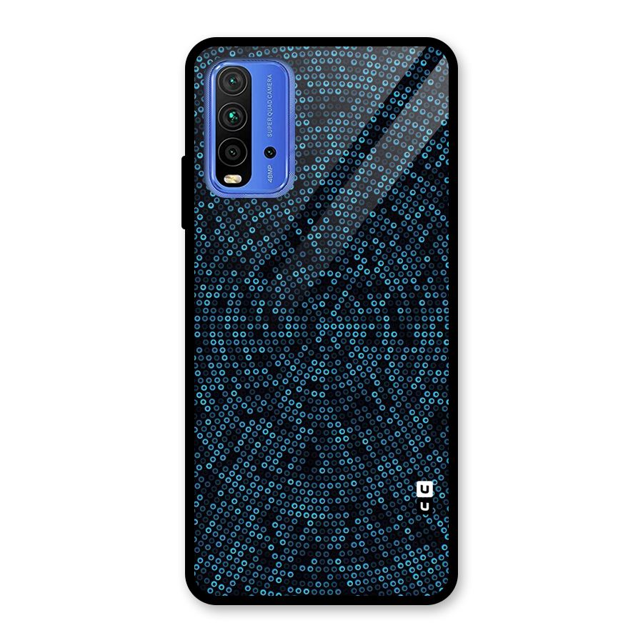 Blue Disco Lights Glass Back Case for Redmi 9 Power