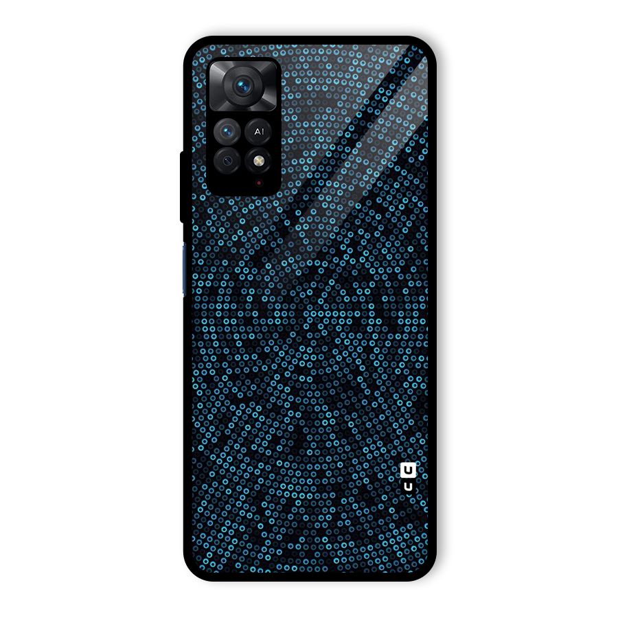 Blue Disco Lights Glass Back Case for Redmi Note 11 Pro