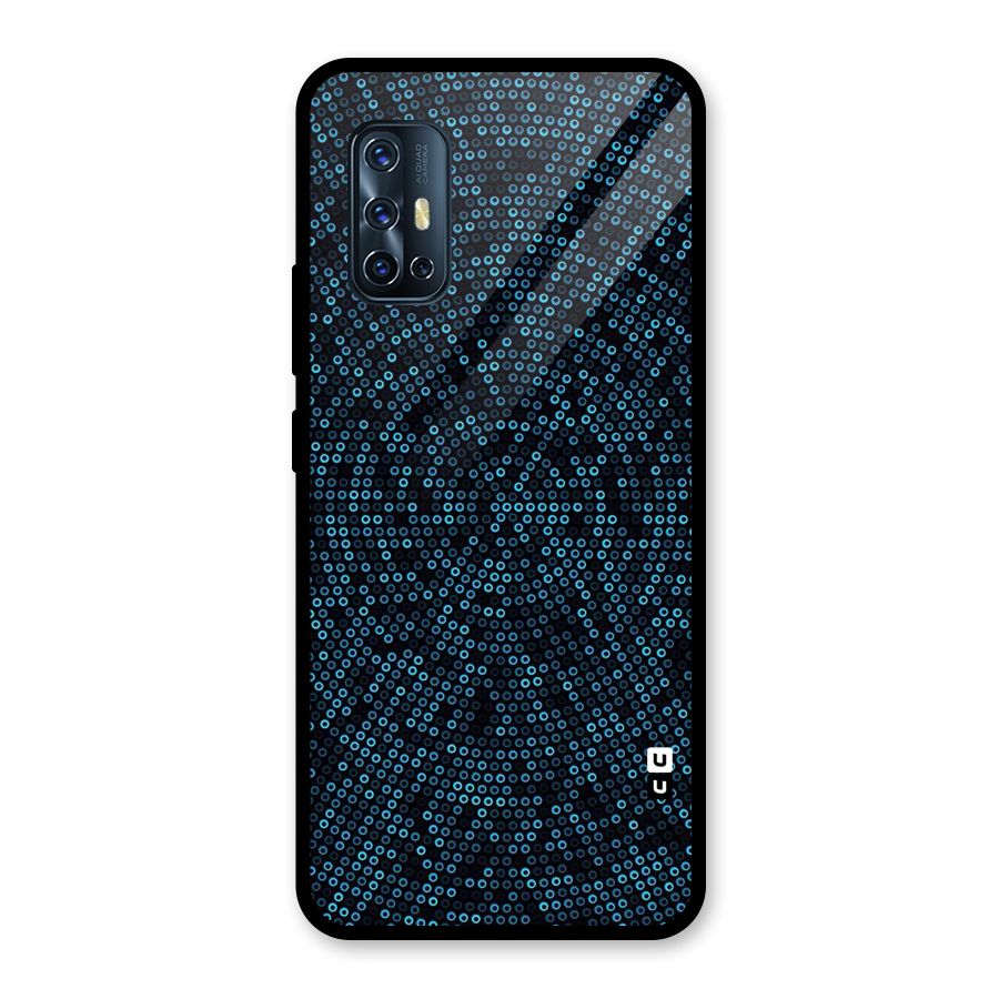Blue Disco Lights Glass Back Case for Vivo V17