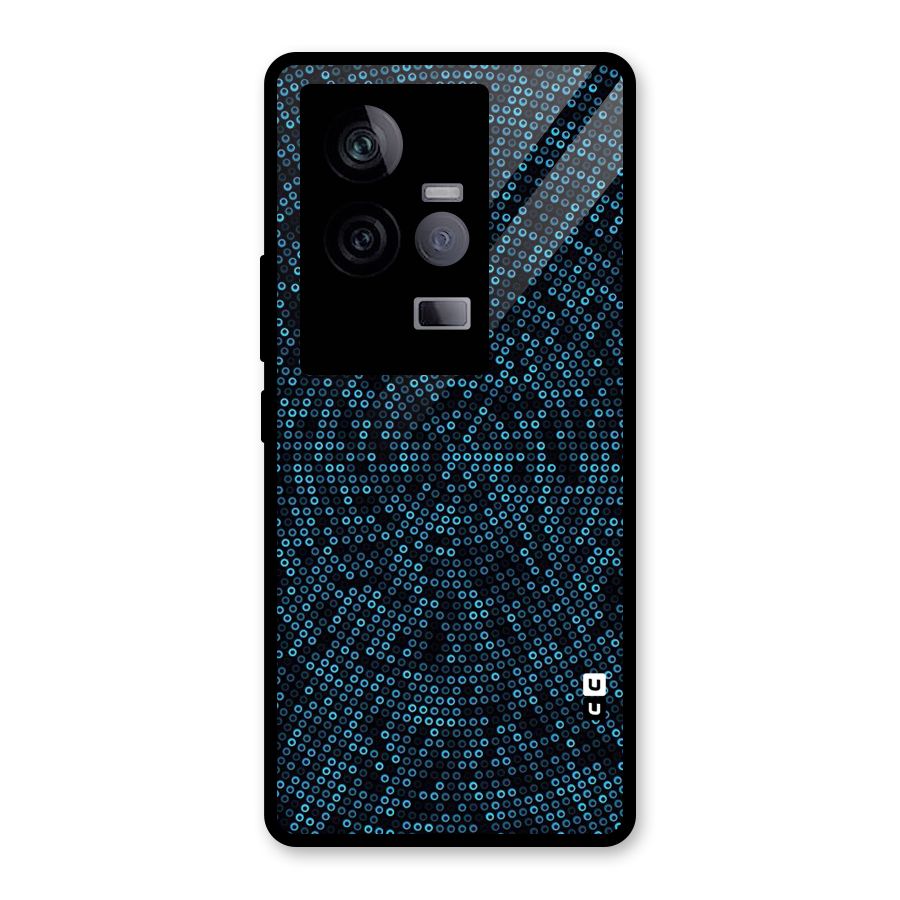Blue Disco Lights Glass Back Case for Vivo iQOO 11 5G