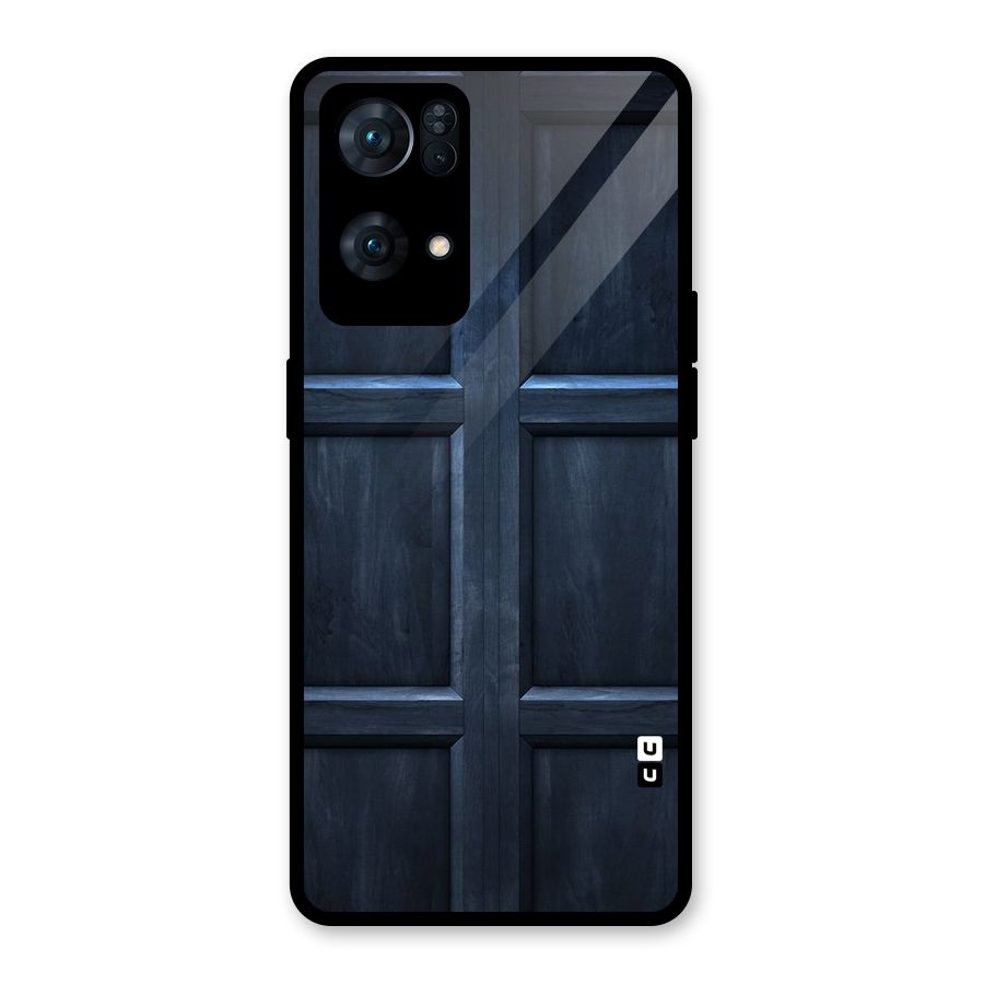 Blue Door Design Glass Back Case for Oppo Reno7 Pro 5G