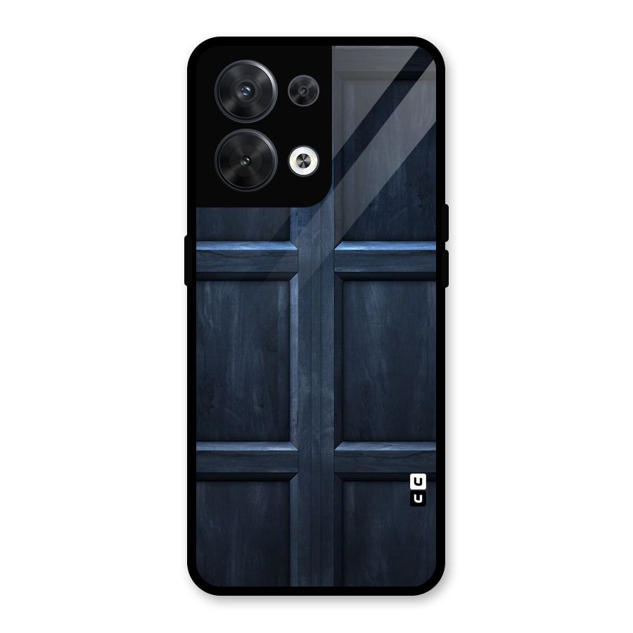Blue Door Design Glass Back Case for Oppo Reno8 5G