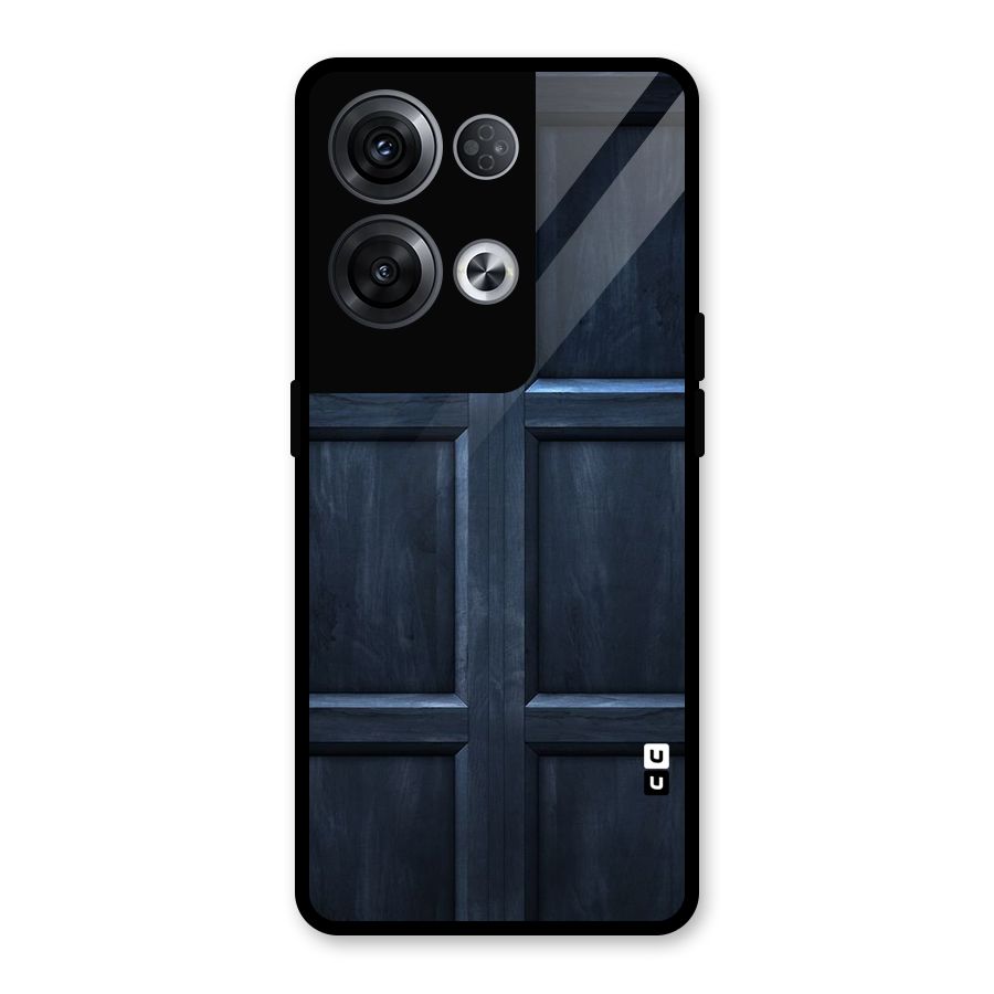 Blue Door Design Glass Back Case for Oppo Reno8 Pro 5G