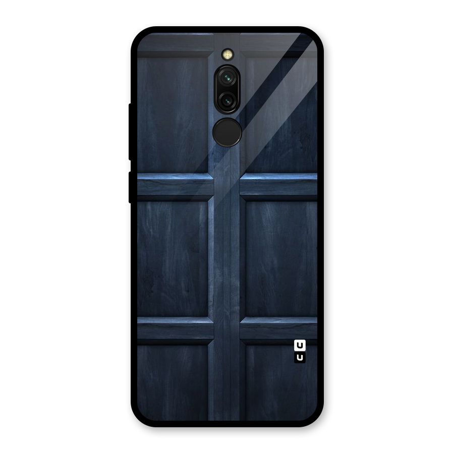 Blue Door Design Glass Back Case for Redmi 8