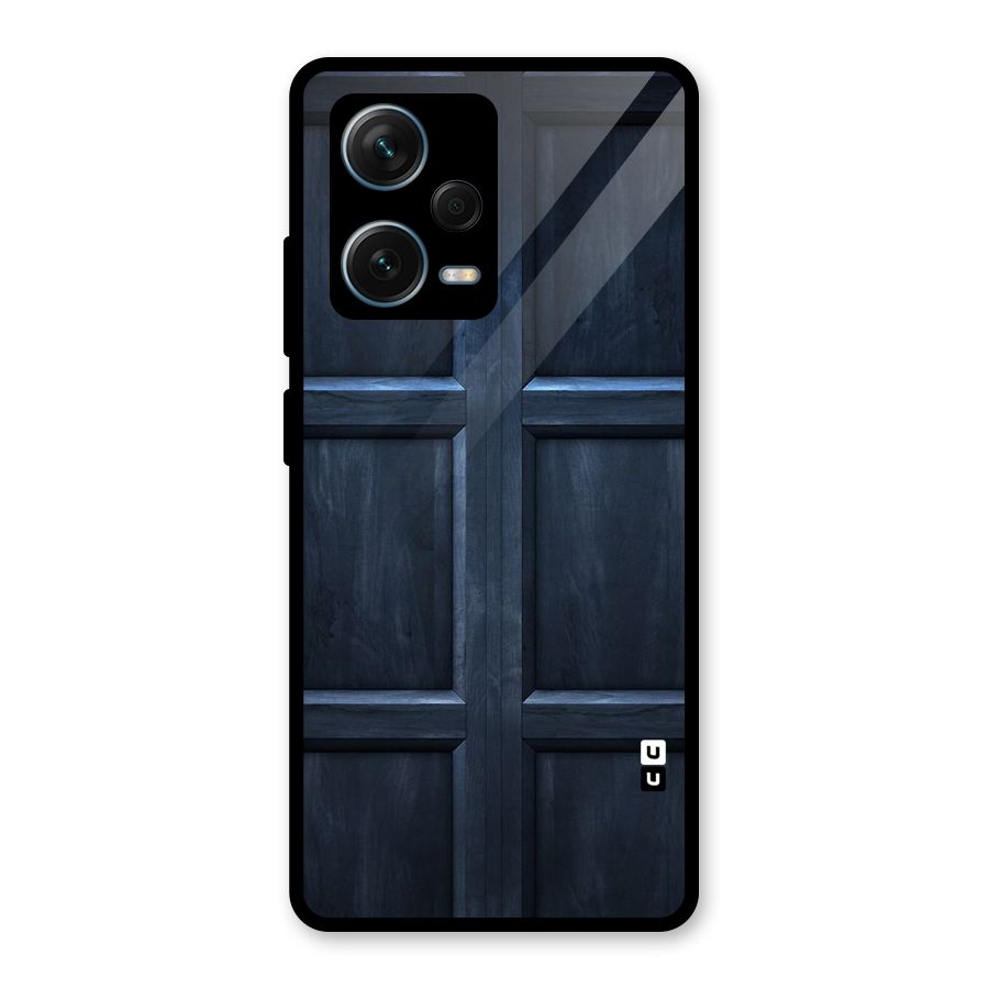 Blue Door Design Glass Back Case for Redmi Note 12 Pro Plus 5G