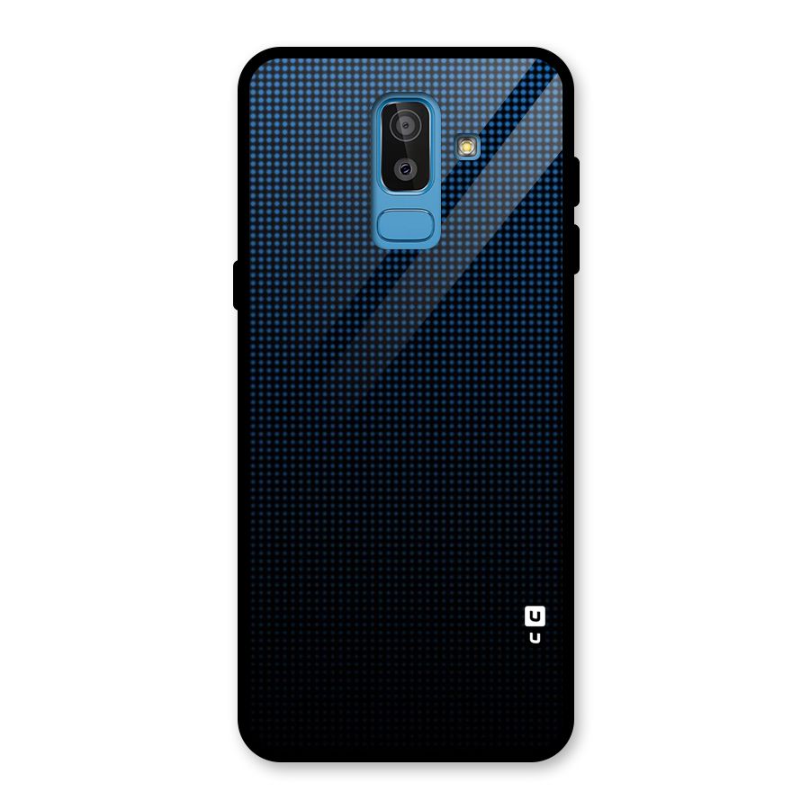 Blue Dots Shades Glass Back Case for Galaxy J8