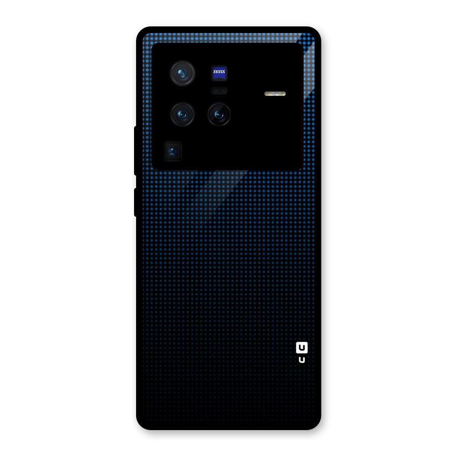 Blue Dots Shades Glass Back Case for Vivo X80 Pro
