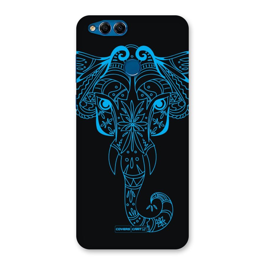 Blue Elephant Ethnic Back Case for Honor 7X