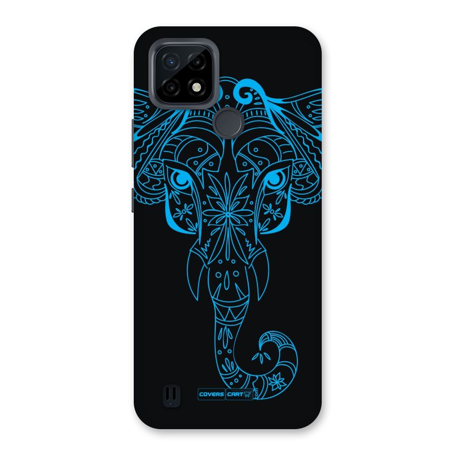 Blue Elephant Ethnic Back Case for Realme C21