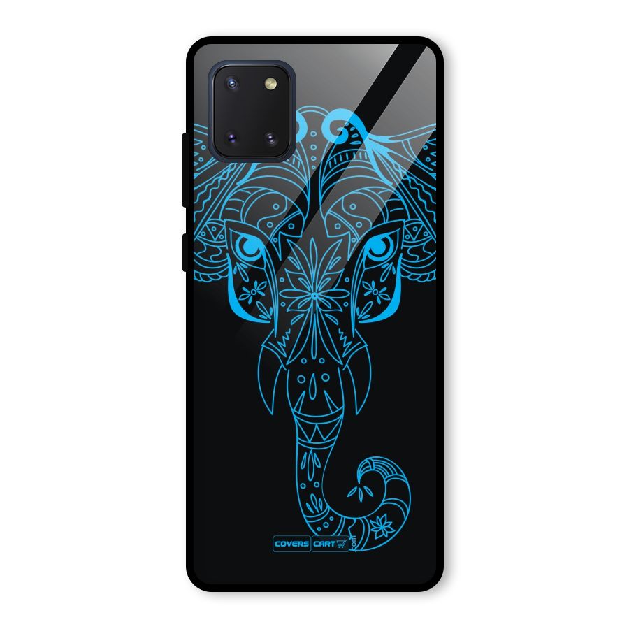 Blue Elephant Ethnic Glass Back Case for Galaxy Note 10 Lite
