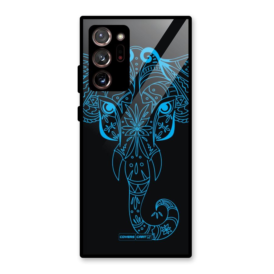 Blue Elephant Ethnic Glass Back Case for Galaxy Note 20 Ultra 5G